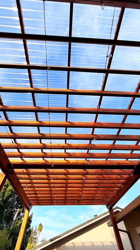 Pergola roof from below