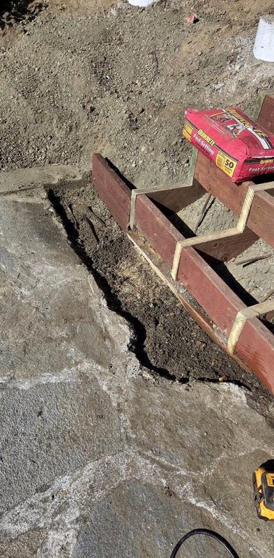 Stair framing on the slope