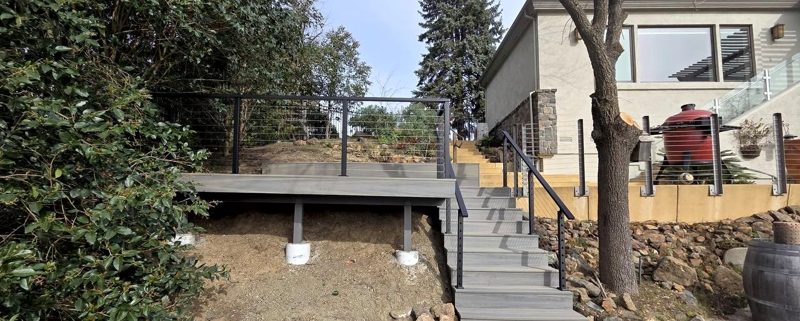 Deck by the house
