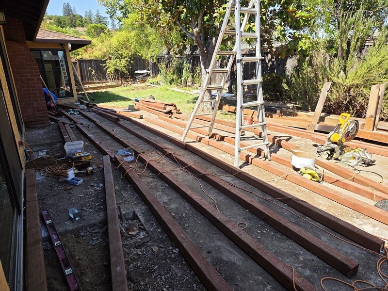 Old deck coming out