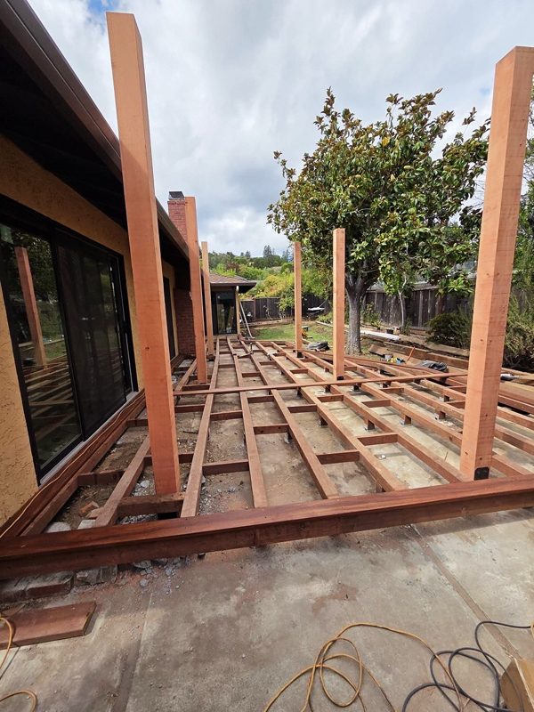 Framing along the house