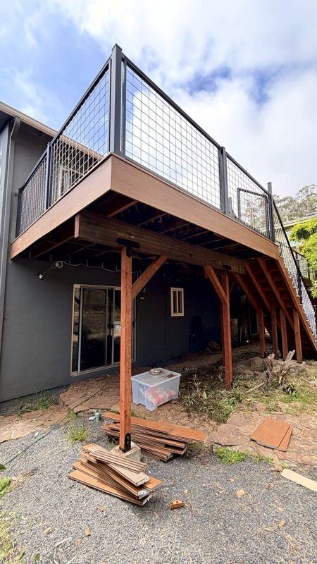 Finished deck from the yard