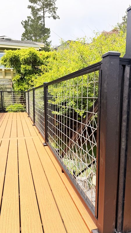 Mesh panels keep the view open