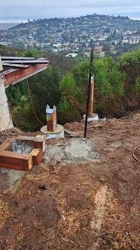 New piers on the slope