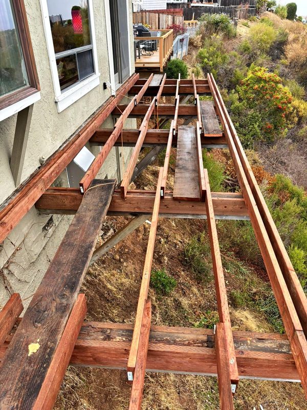 Framing along the house
