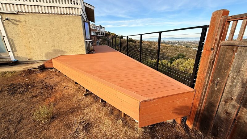 Step down from the deck