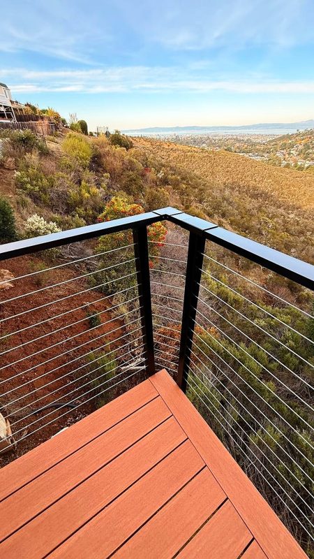 Looking through the cable railing