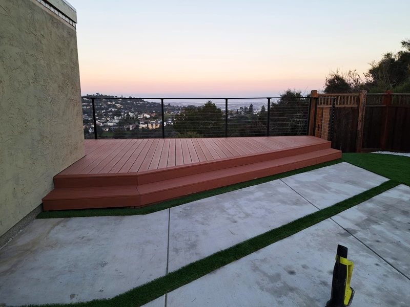 The deck at sunset