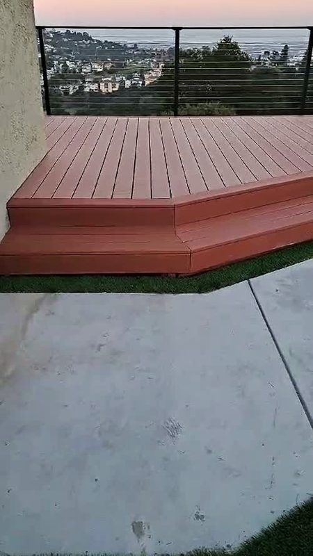 Upper deck and railing
