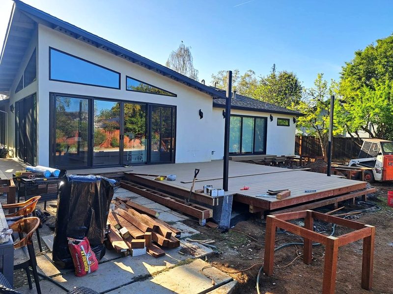 Deck and planter boxes