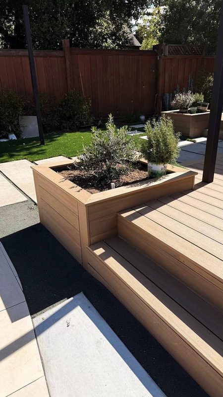 Planters and steps