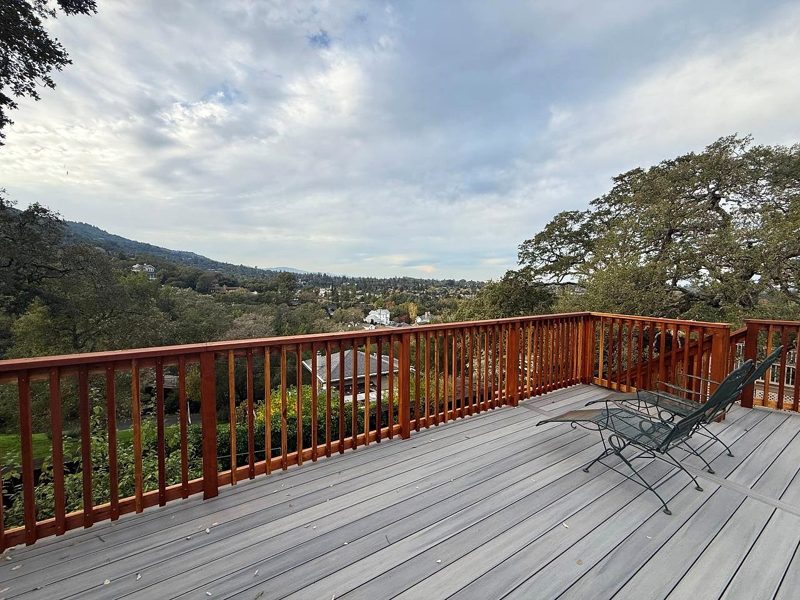 The finished deck and the view