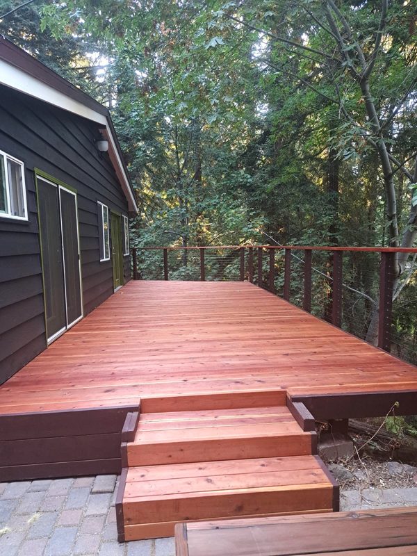 The deck from the pavers