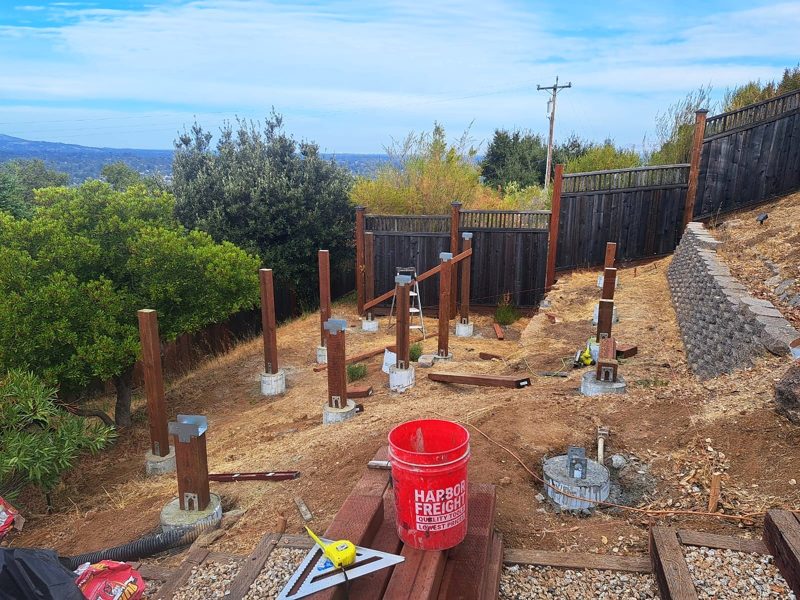 Footings on the slope