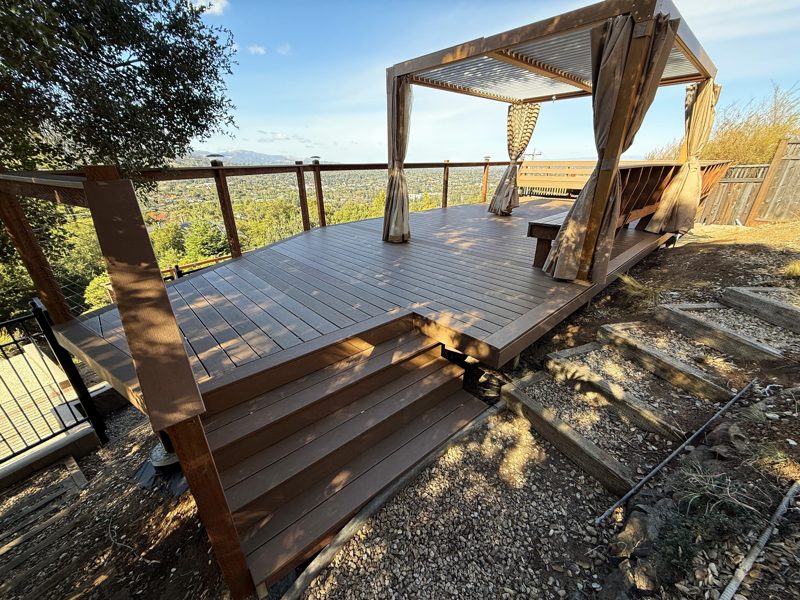 Pergola and stairs