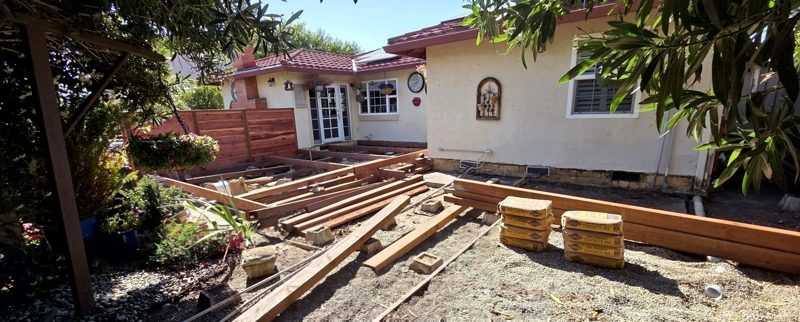 Framing from the yard side