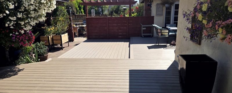 Looking back toward the privacy screen