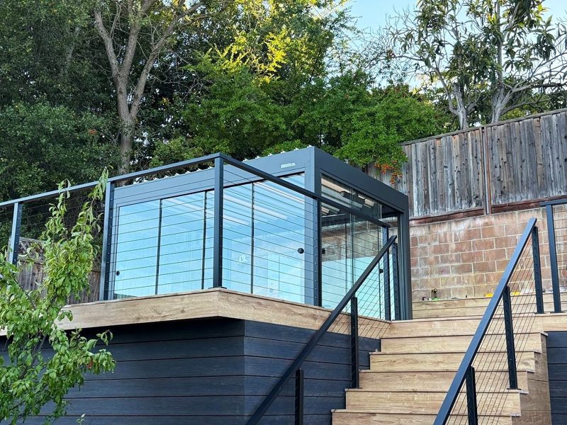 The pergola on the new deck