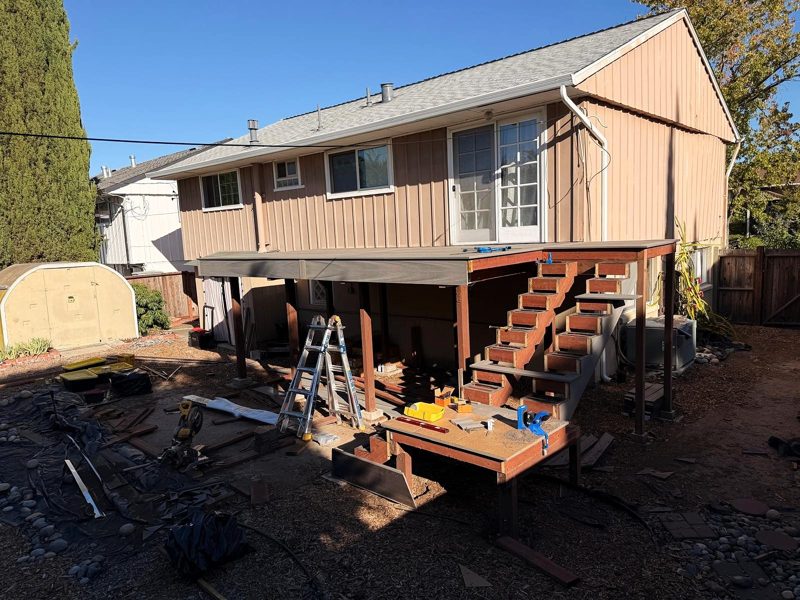 Staircase and landing framed
