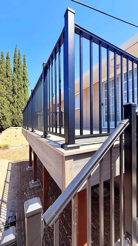 Railing and finished fascia