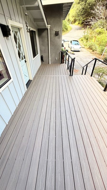 Deck along the guest house
